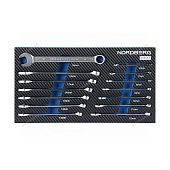 Набор ключей комбинированных в ложементе, 14 предметов для тележки NORDBERG 10214T