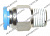 Переходник  для клапана прямой  D6 1/8" NORDBERG C.01.04.FPC 6-01
