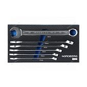 Набор ключей комбинированных в ложементе, 6 предметов для тележки NORDBERG 10206T