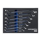 Набор ключей накидных в ложементе, 7 предметов для тележки NORDBERG 10407T