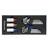 Набор шестигранных ключей и ударных головок 21 предмет в ложементе для тележки NORDBERG 241021T